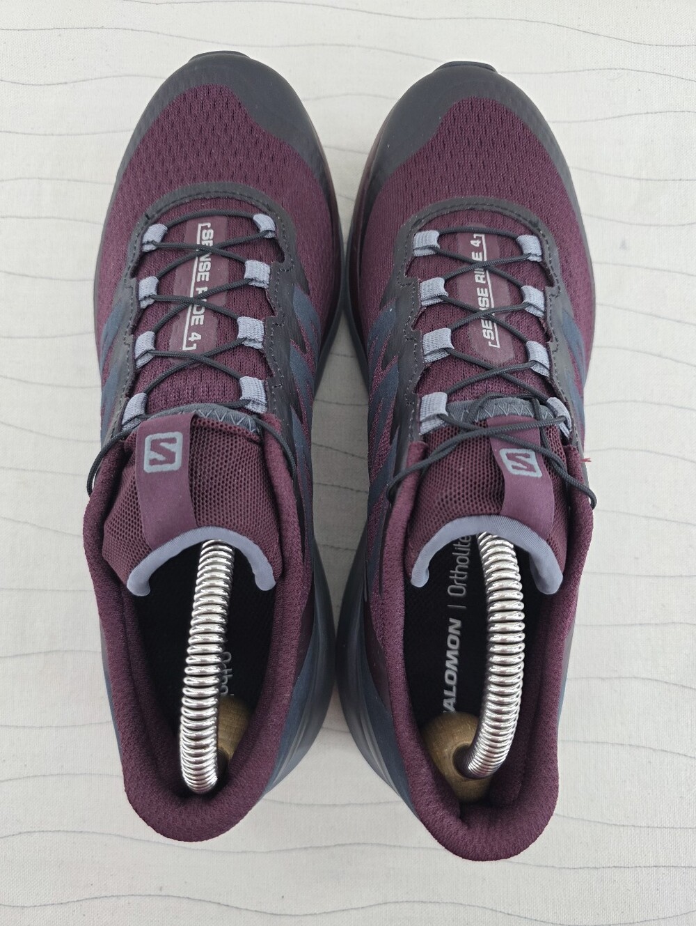 Salomon Womens Sense Ride 4 Mulberry Gray Trail Running Hiking Shoes 413053 Sz 8 - Picture 6 of 10